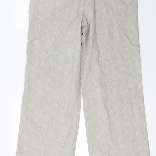 Monsoon Womens Grey Check  Trousers  Size 12 L28 in