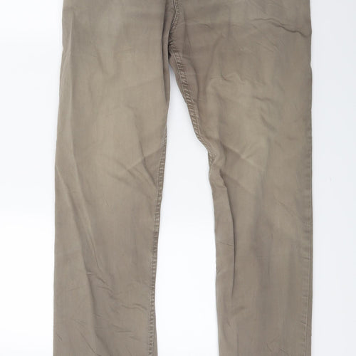 Blue Harbour Mens Brown  Denim Straight Jeans Size 32 L31 in