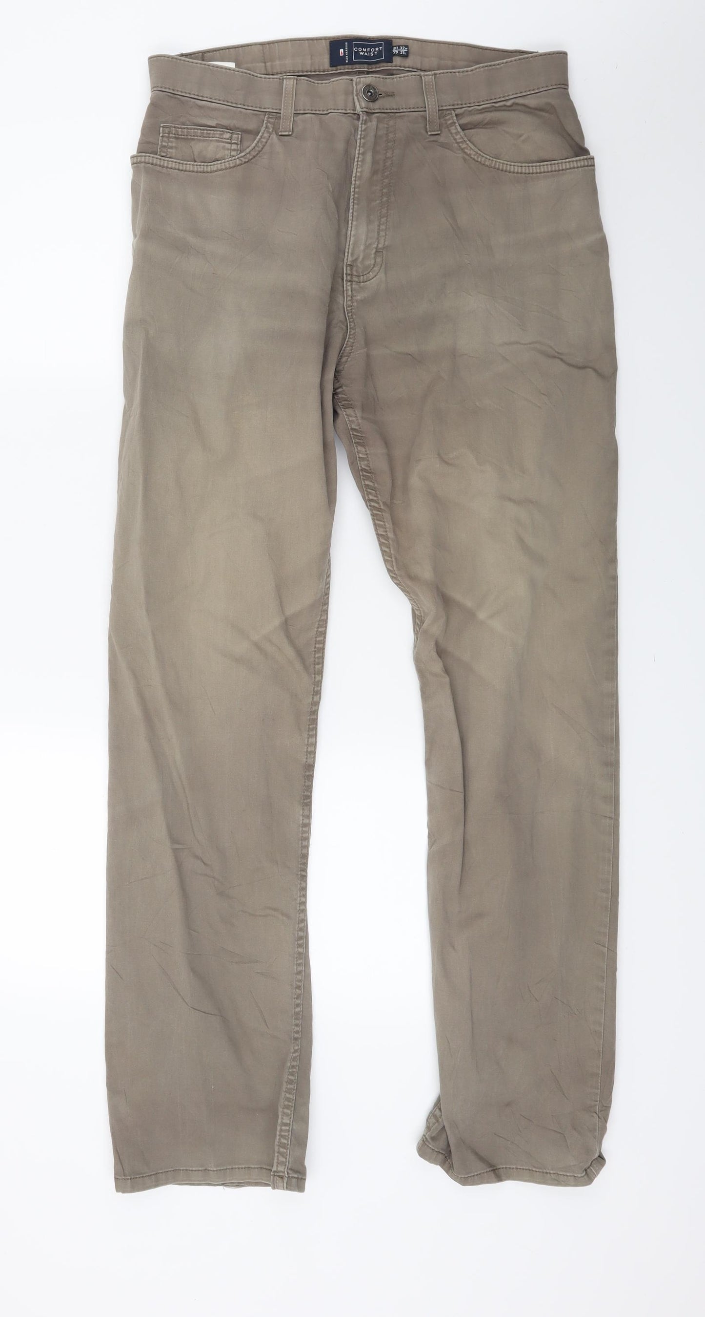 Blue Harbour Mens Brown  Denim Straight Jeans Size 32 L31 in
