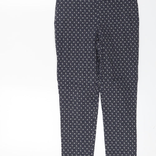 Dorothy Perkins Womens Blue Floral  Capri Trousers Size 10 L22 in