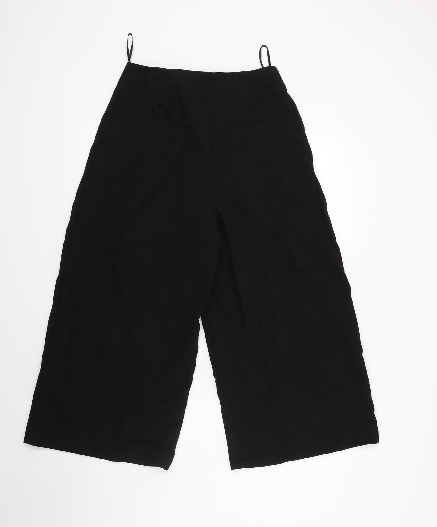 Warehouse Womens Black   Cropped Trousers Size 10 L20 in