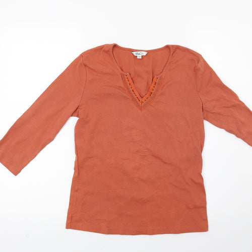 M&Co Womens Brown   Pullover Jumper Size M
