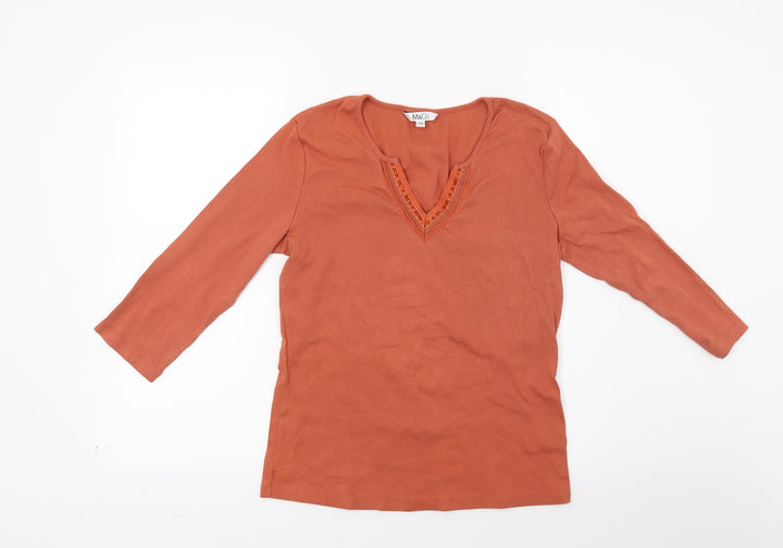 M&Co Womens Brown   Pullover Jumper Size M