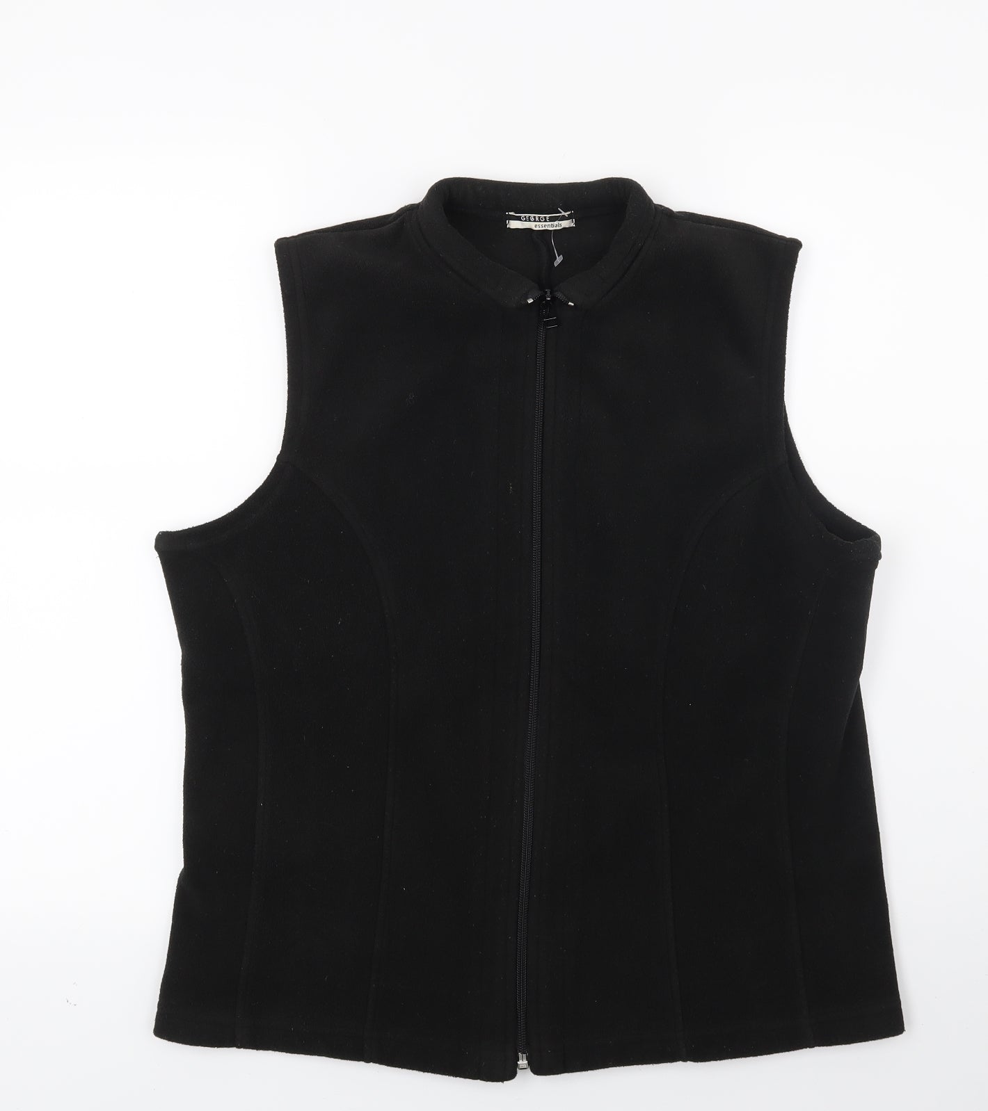 George Womens Black  Fleece Gilet Coat Size L