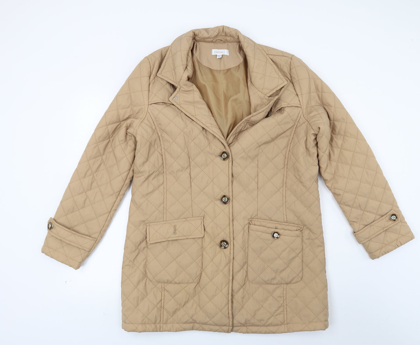 Nightingales Womens Brown   Quilted Coat Size 16