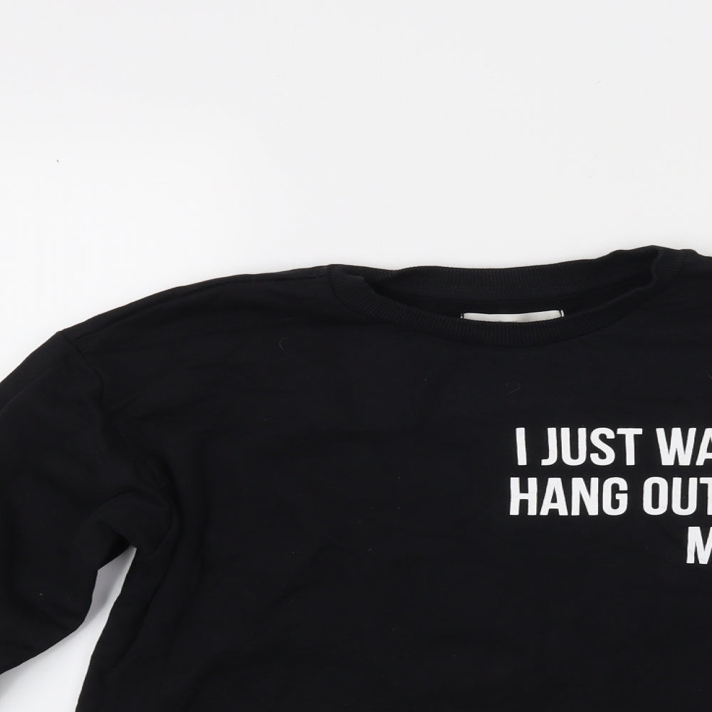 De young Womens Black   Pullover Sweatshirt Size M  - Cat