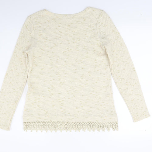 George Womens Beige  Knit Tunic Jumper Size 8  - BUTTERFLIES