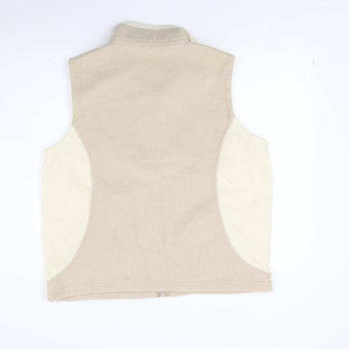 Bonmarché Womens Beige  Fleece Gilet Coat Size M