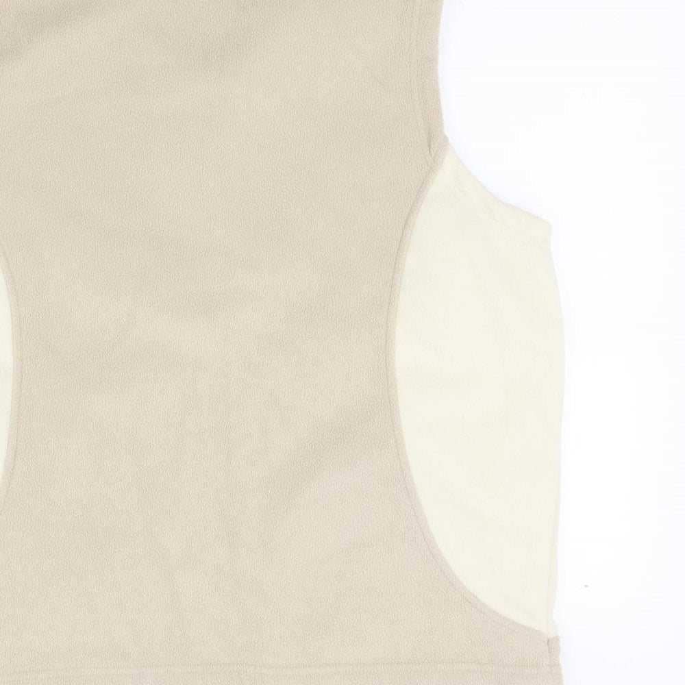 Bonmarché Womens Beige  Fleece Gilet Coat Size M