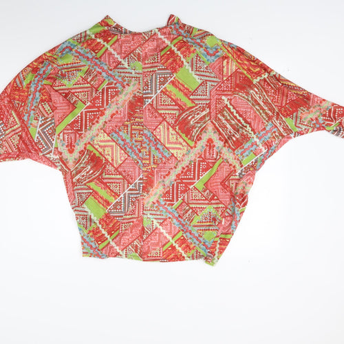 Boohoo Womens Multicoloured  Knit Wrap Jumper Size M