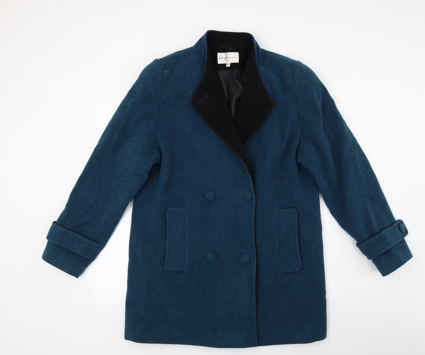 Edinburgh Woolen Mill  Womens Green  Knit Overcoat Coat Size 10