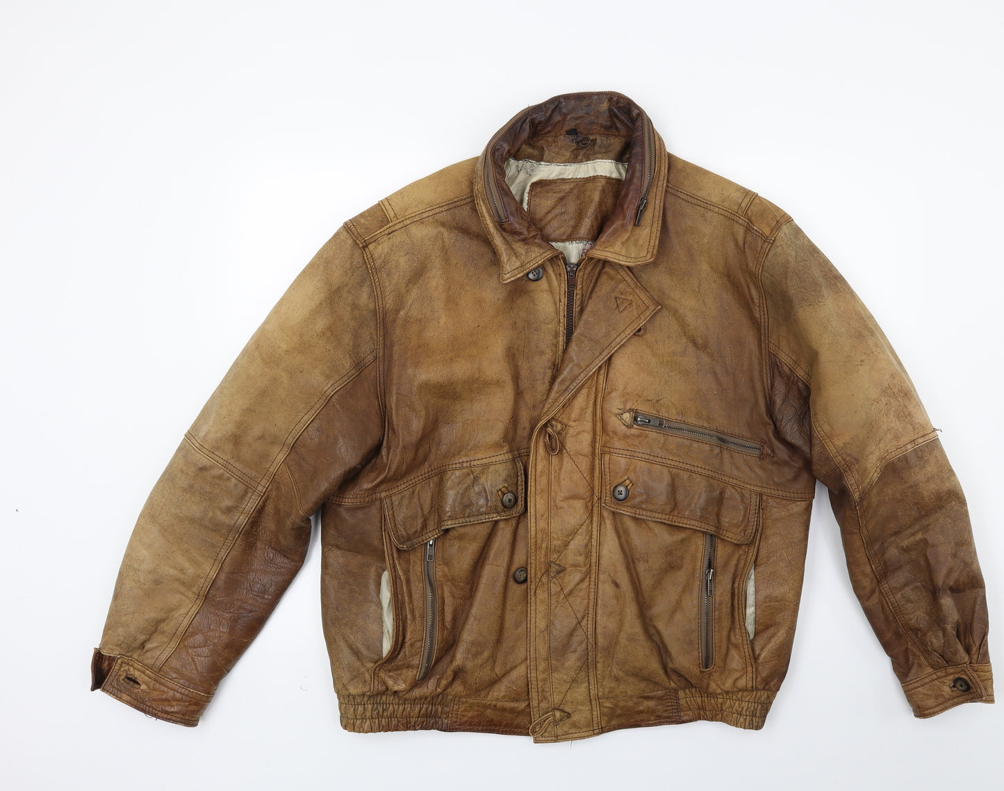 ABLC Mens Brown   Bomber Jacket Coat Size L
