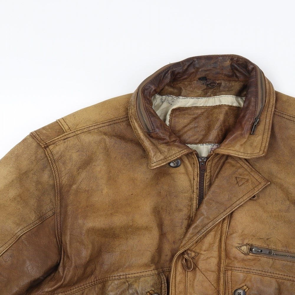 ABLC Mens Brown   Bomber Jacket Coat Size L