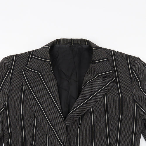Betty Barclay Womens Grey Striped  Jacket Blazer Size 12