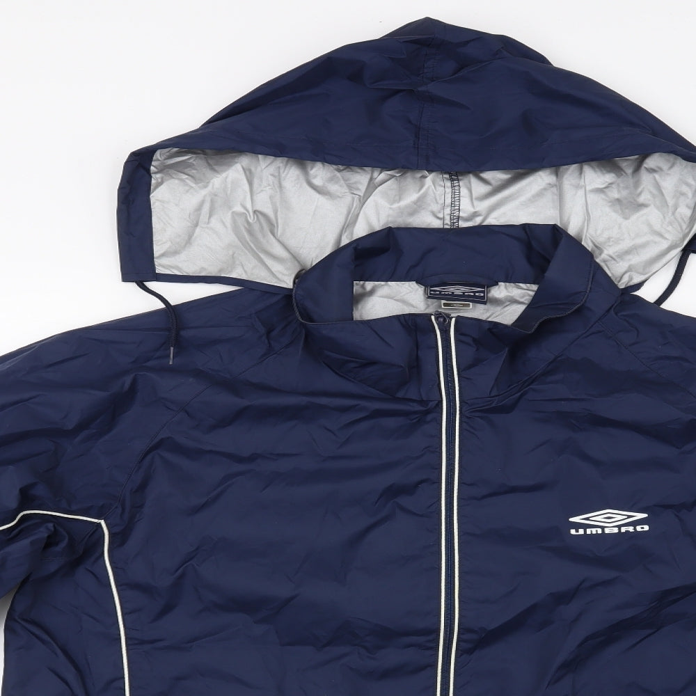 Umbro Mens Blue   Anorak Coat Size M