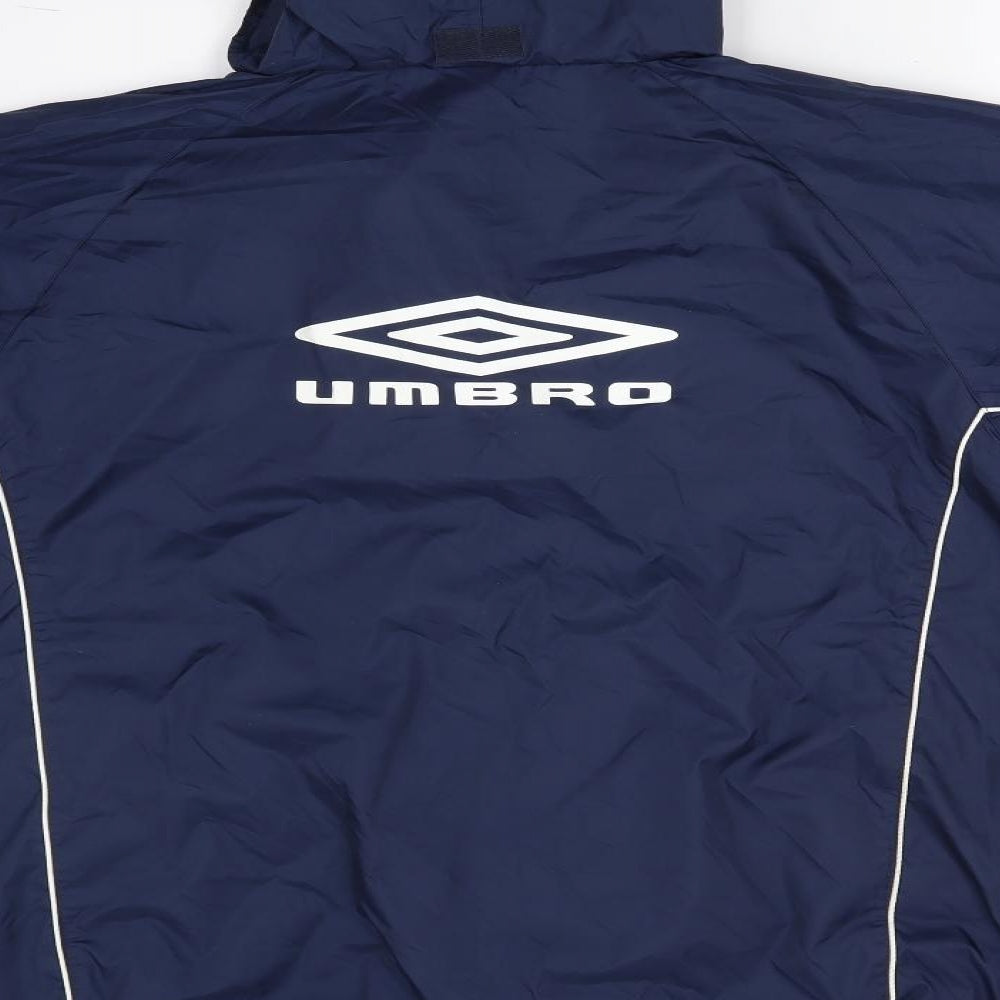 Umbro Mens Blue   Anorak Coat Size M