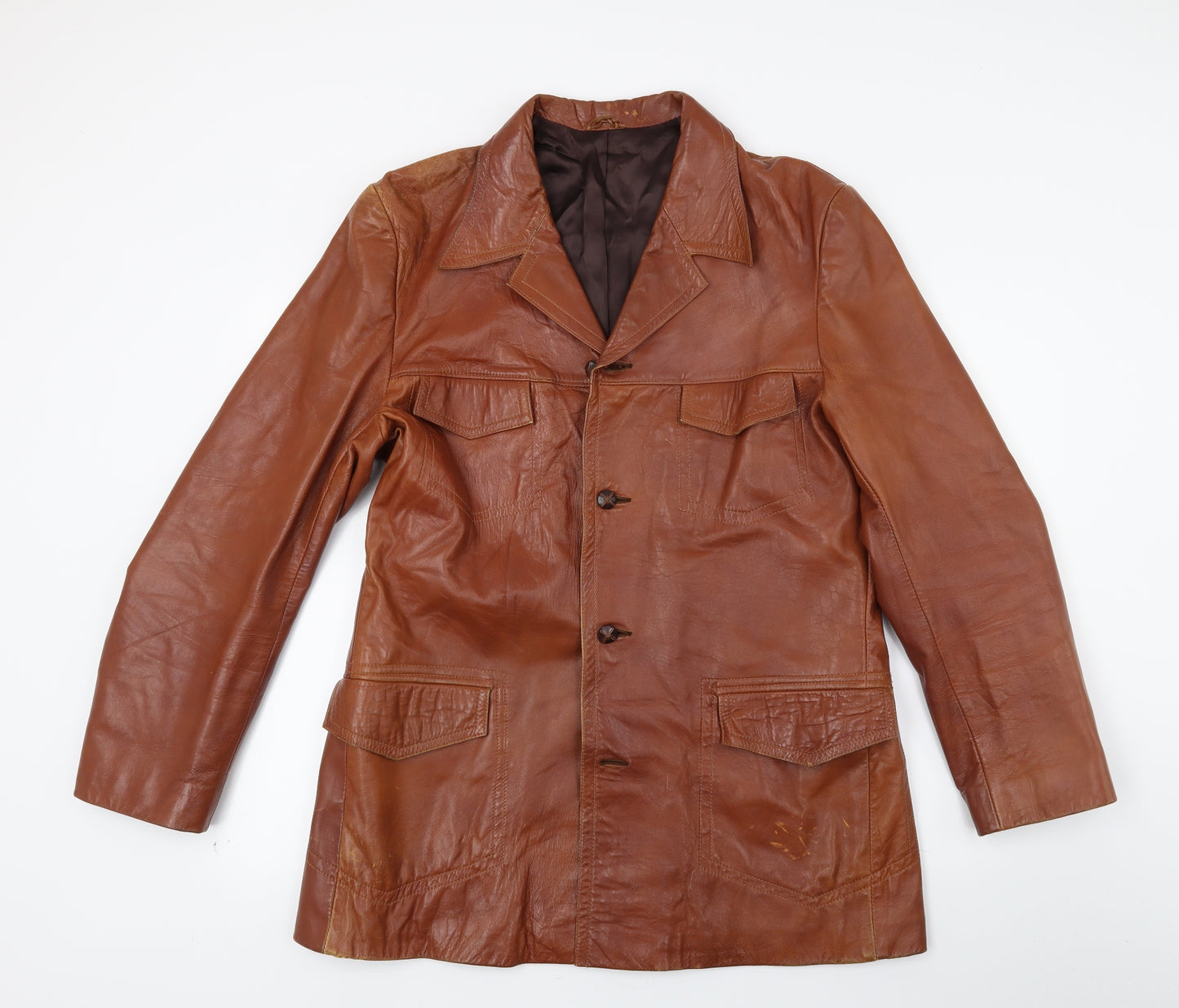 Flainwood of Nottingham Mens Brown   Overcoat Coat Size 42