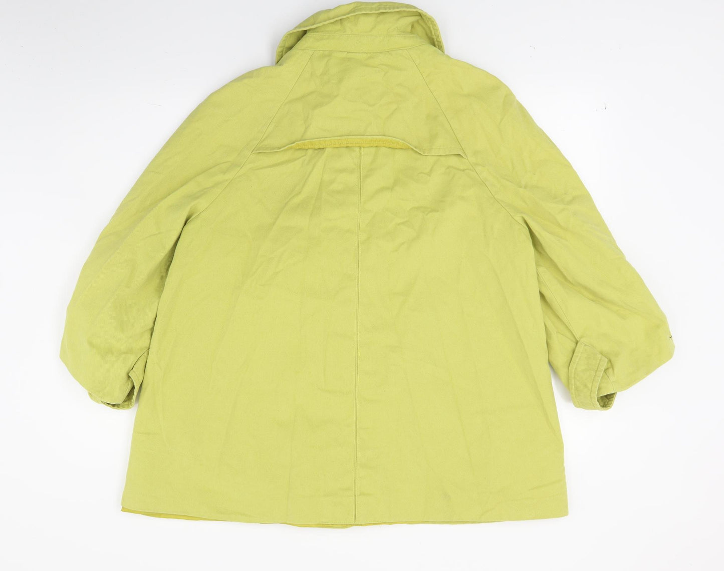 Marks and Spencer Womens Green  Rayon Pea Coat Coat Size 18