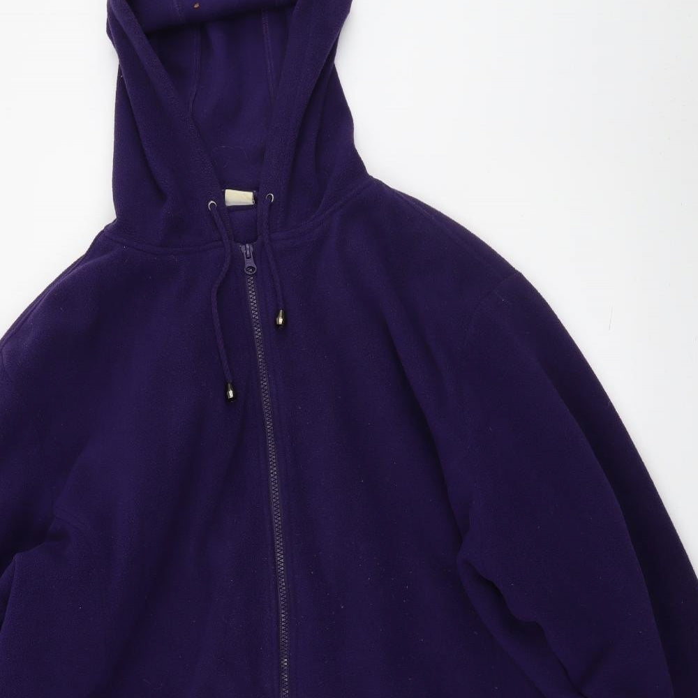Cotton Traders Womens Purple  Fleece Jacket Coat Size 24
