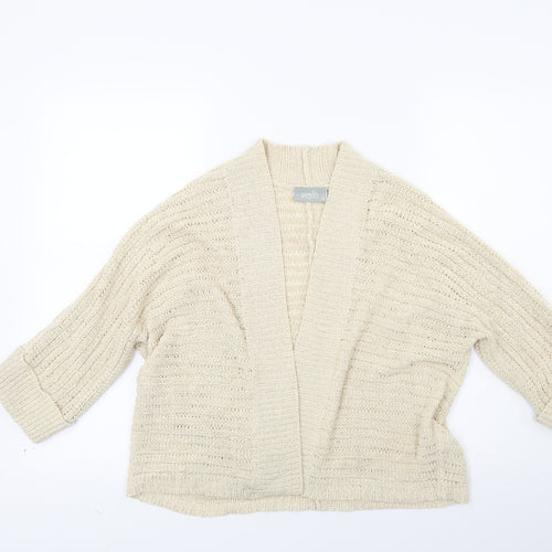 Wallis Womens Beige  Knit Wrap Jumper Size M