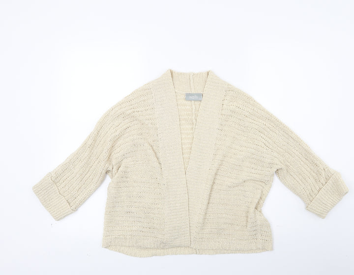 Wallis Womens Beige  Knit Wrap Jumper Size M