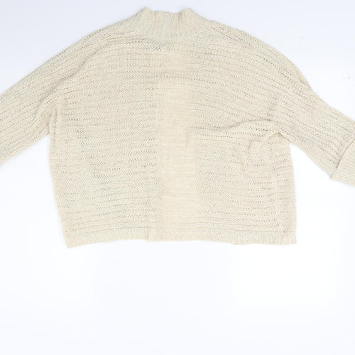 Wallis Womens Beige  Knit Wrap Jumper Size M