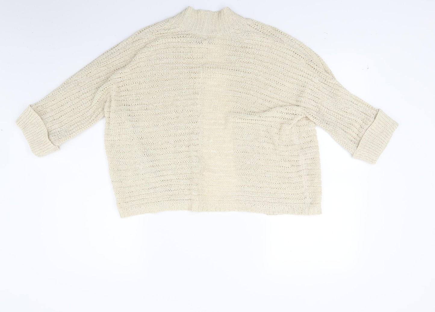 Wallis Womens Beige  Knit Wrap Jumper Size M