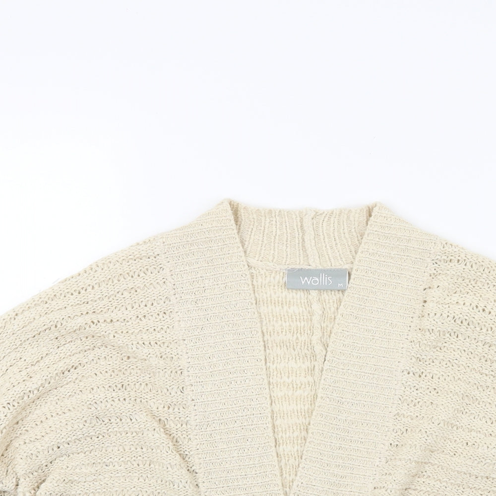 Wallis Womens Beige  Knit Wrap Jumper Size M
