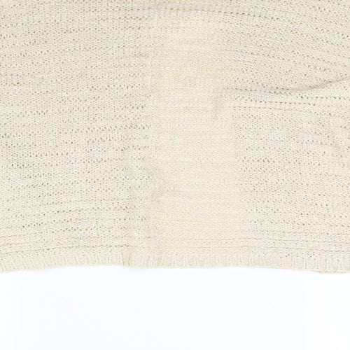 Wallis Womens Beige  Knit Wrap Jumper Size M