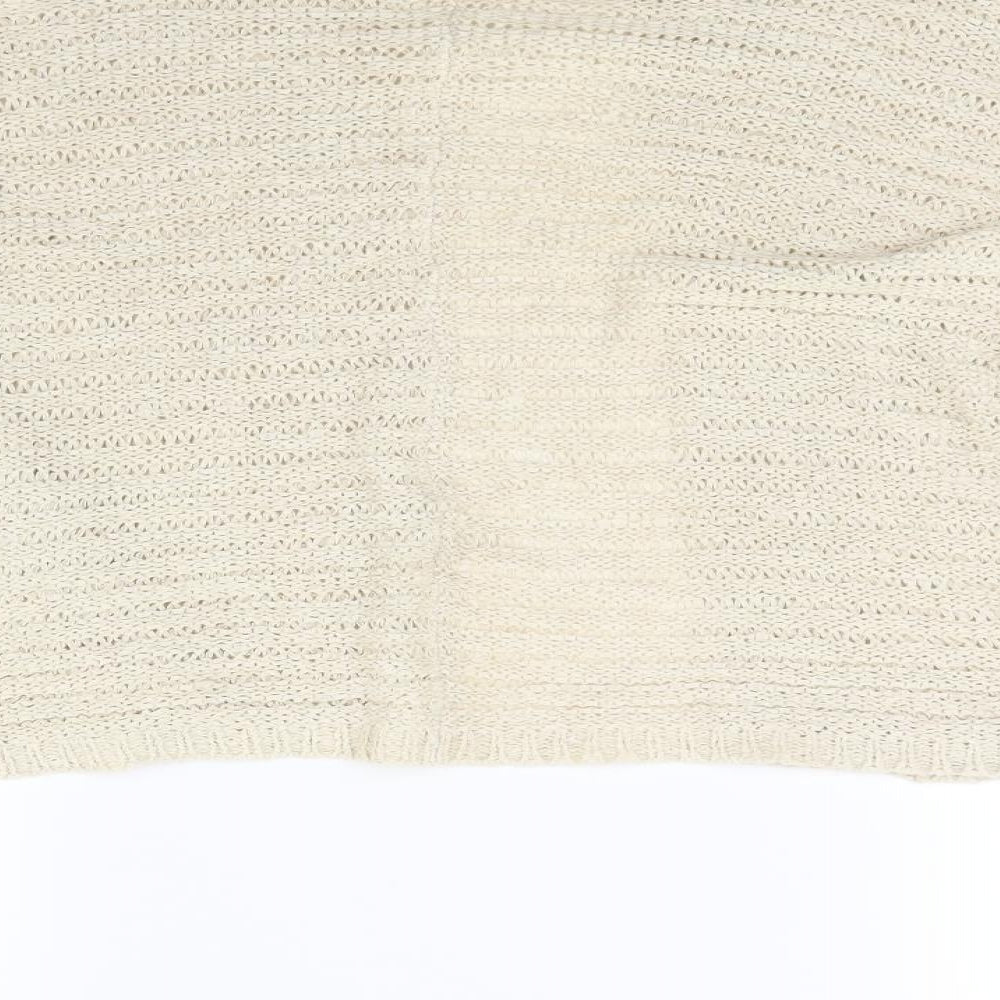 Wallis Womens Beige  Knit Wrap Jumper Size M