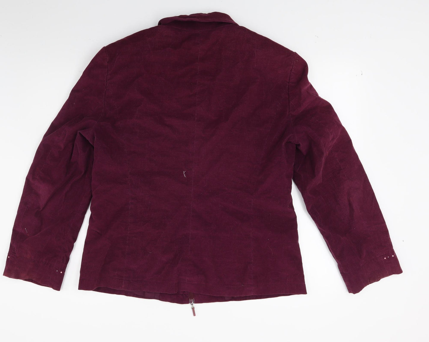 Cavita Womens Purple  Corduroy Jacket Coat Size 14