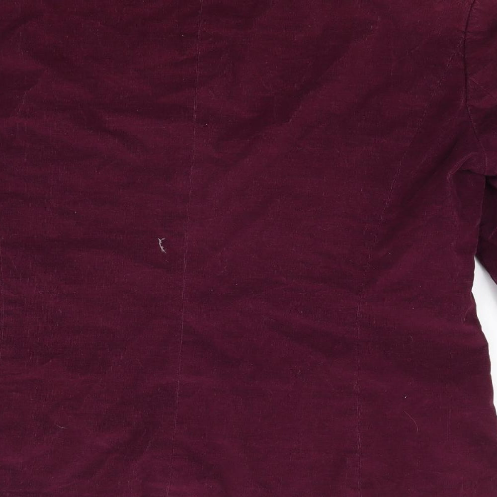 Cavita Womens Purple  Corduroy Jacket Coat Size 14