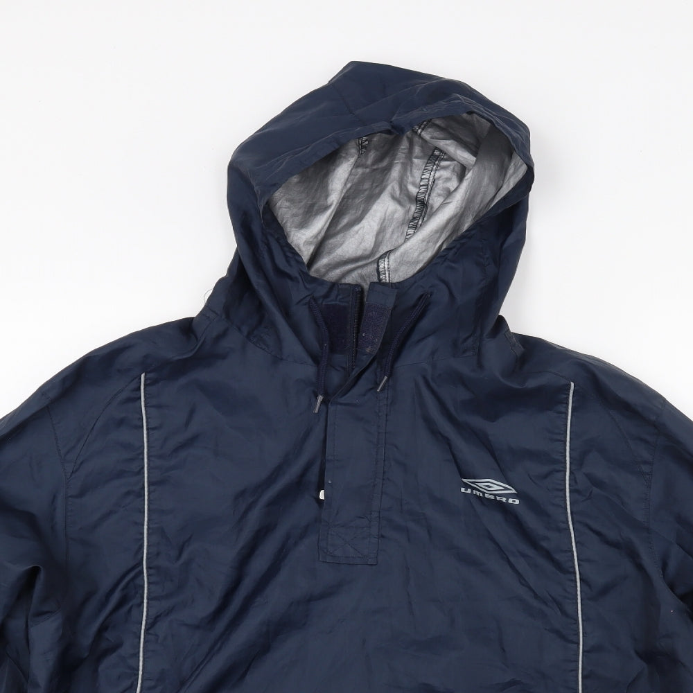 Umbro Mens Blue   Anorak Coat Size M