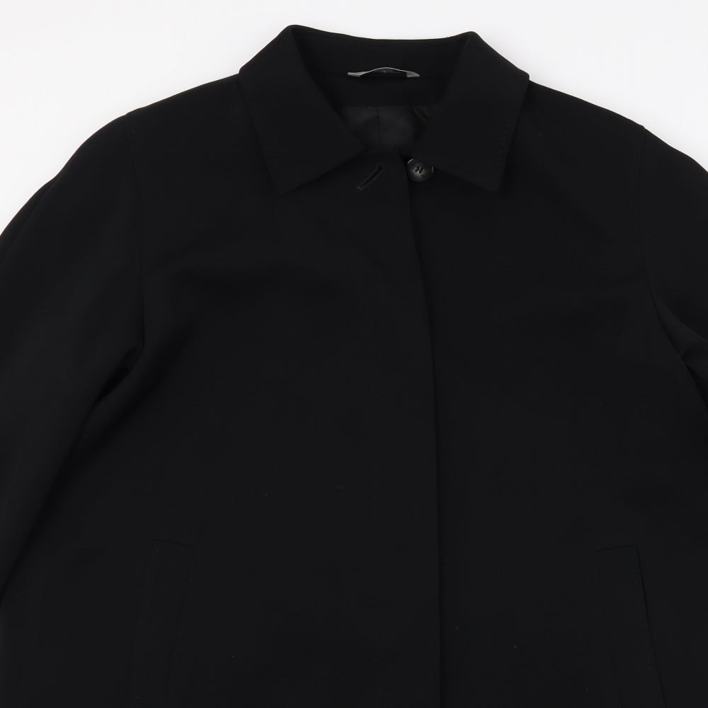 Marks and Spencer Womens Black   Overcoat Coat Size 14