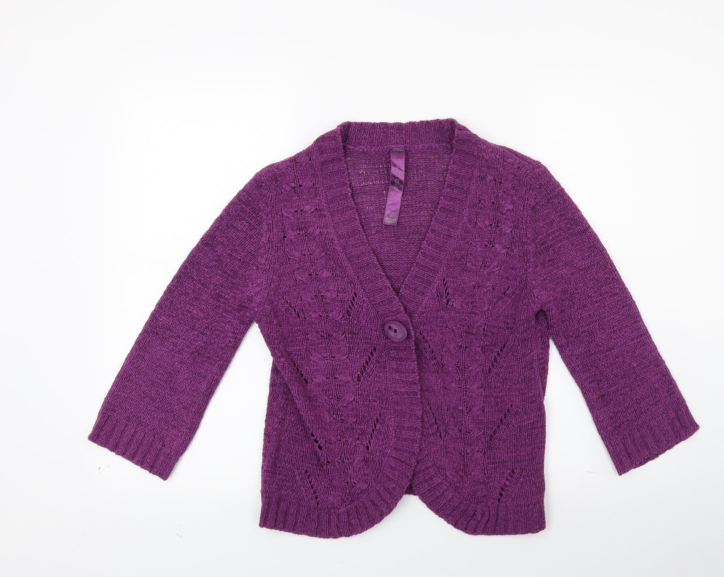 Evie Womens Purple   Cardigan Jumper Size 16