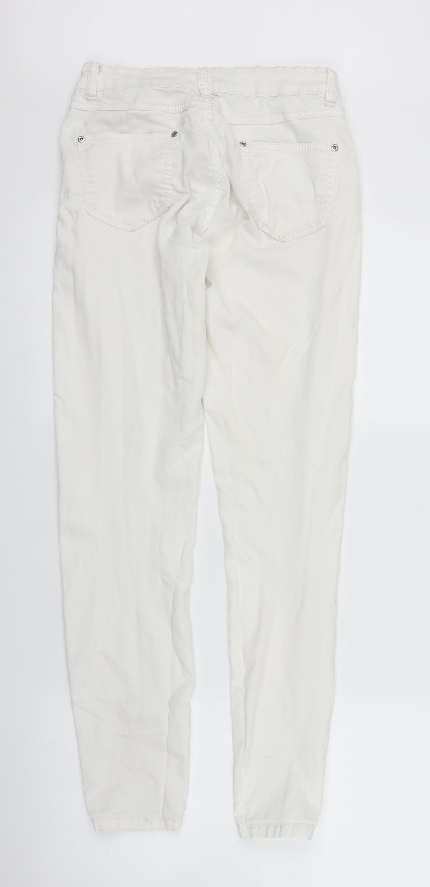 Quiz Womens White  Denim Jegging Jeans Size 10 L27 in