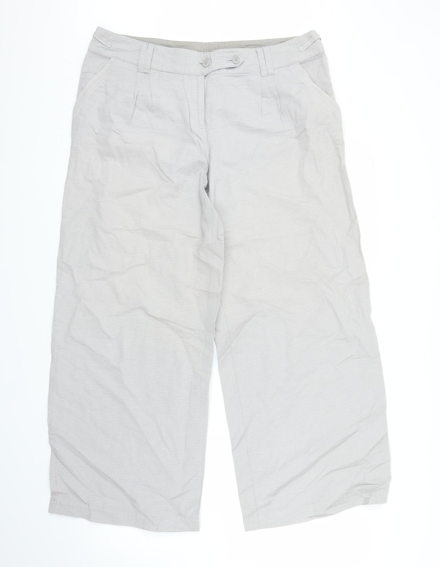 Poetry Womens Grey   Capri Trousers Size 16 L27 in