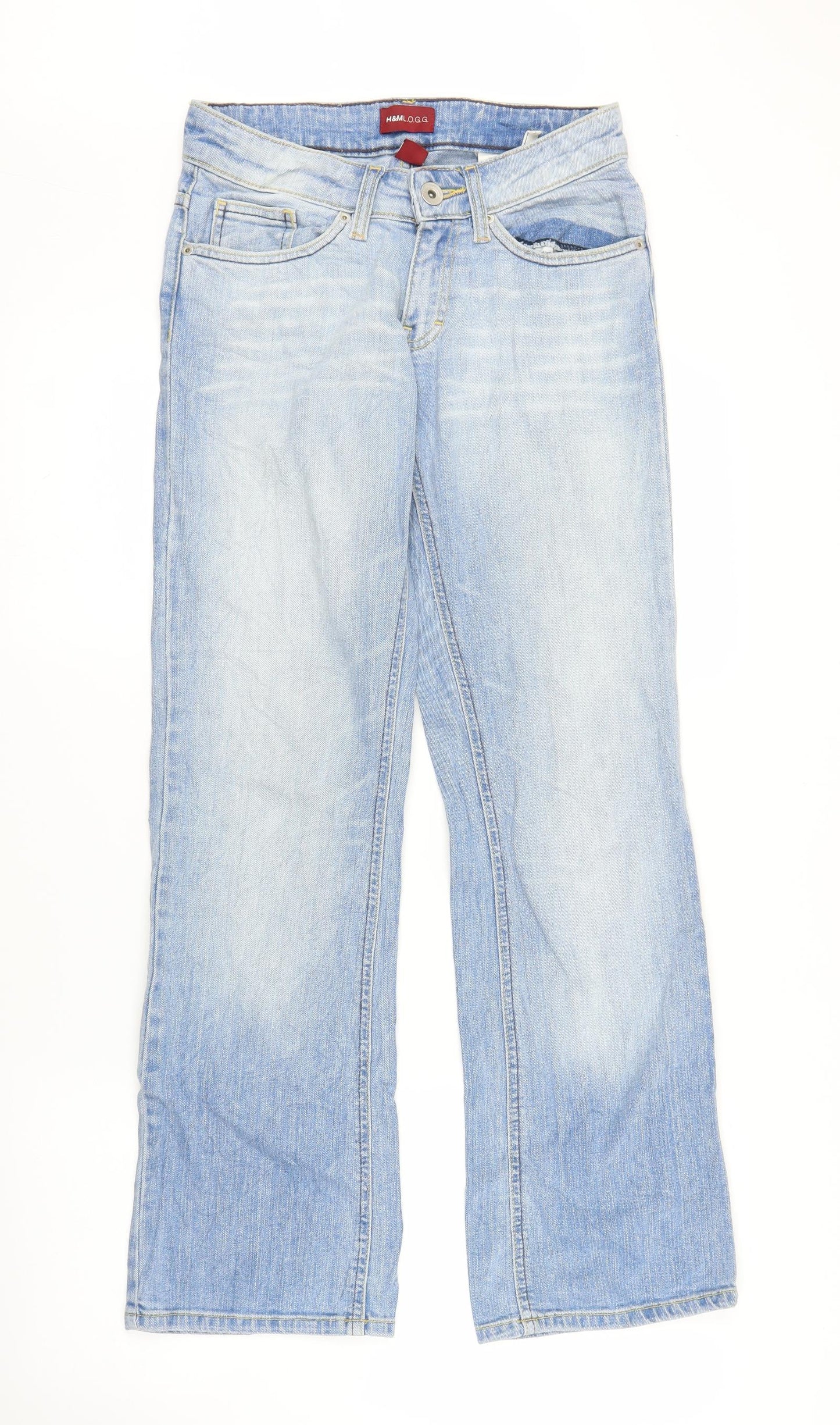 H&M Girls Blue  Denim Bootcut Jeans Size 12-13 Years