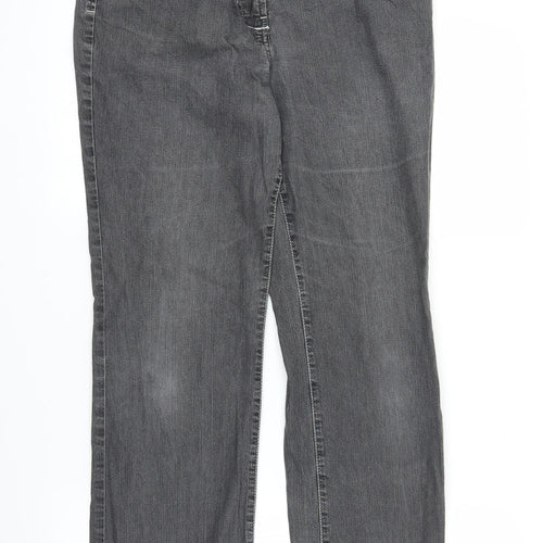 Missmatch Womens Grey  Denim Straight Jeans Size 10 L28 in