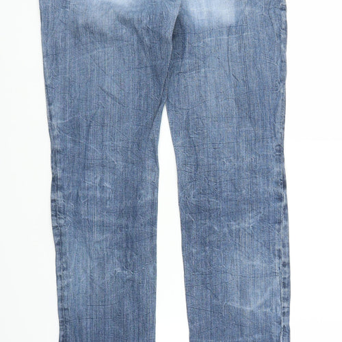 FIVE Mens Blue  Denim Straight Jeans Size 32 in L31 in