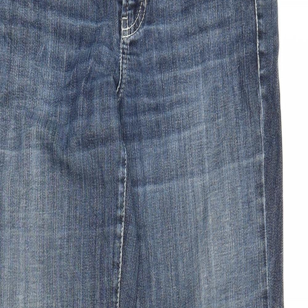 Cambio Womens Blue  Denim Straight Jeans Size 10 L27 in