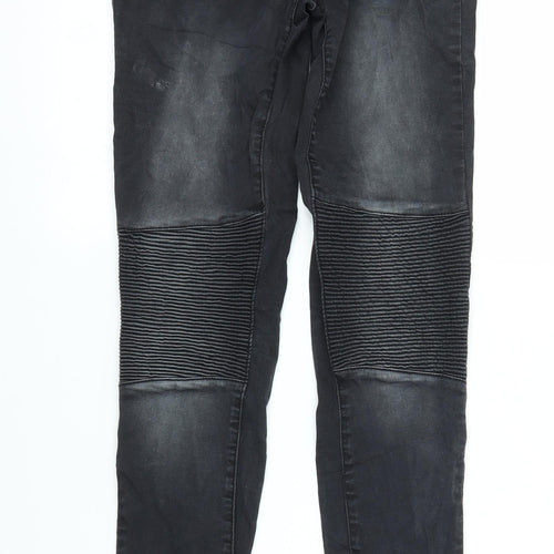 Madonna Womens Black  Denim Jegging Jeans Size M L30 in