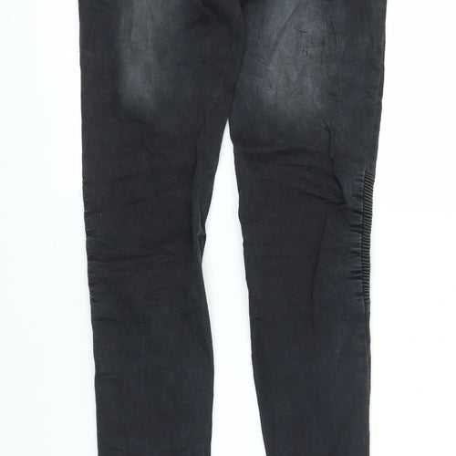 Madonna Womens Black  Denim Jegging Jeans Size M L30 in