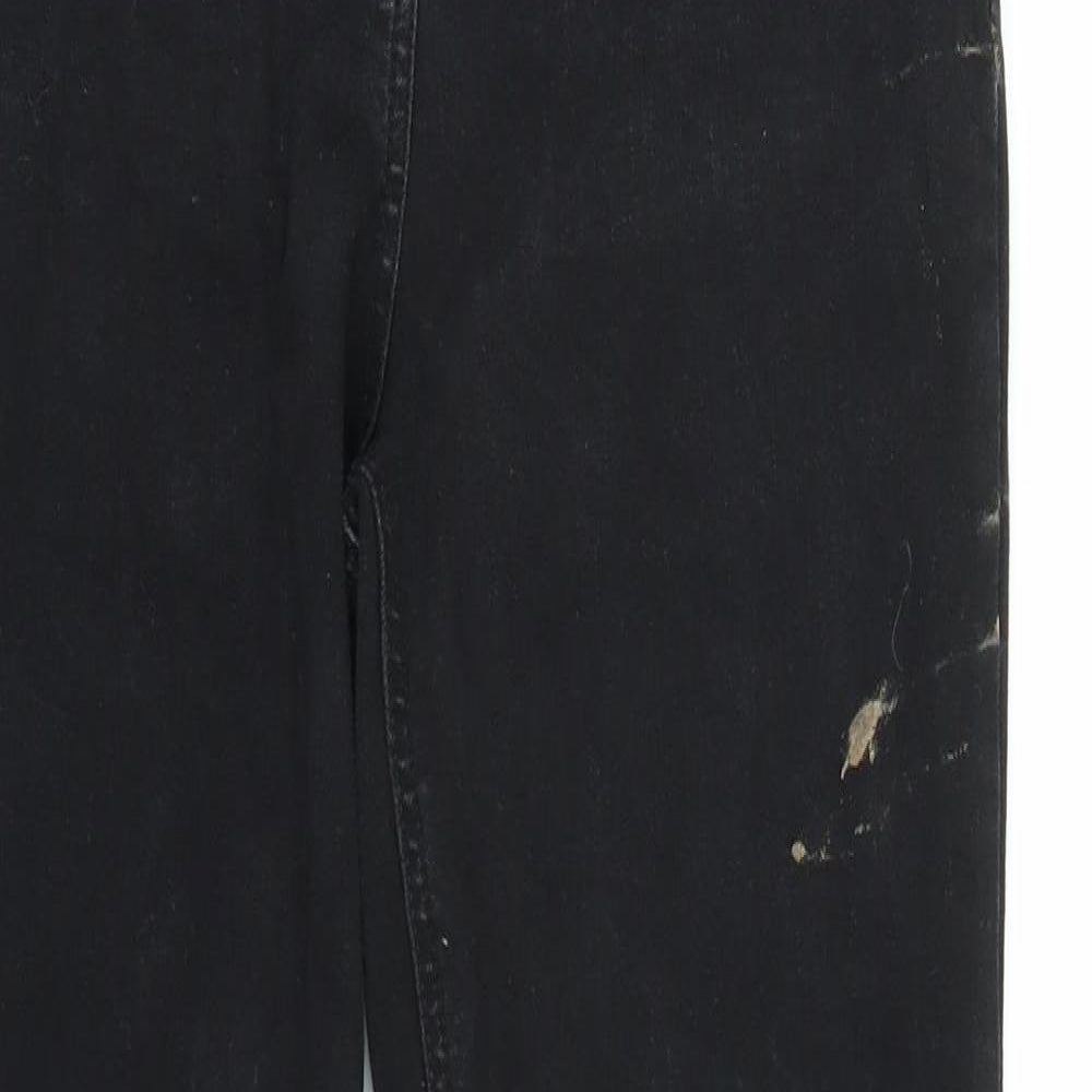 Papaya Womens Black  Denim Skinny Jeans Size 12 L27 in