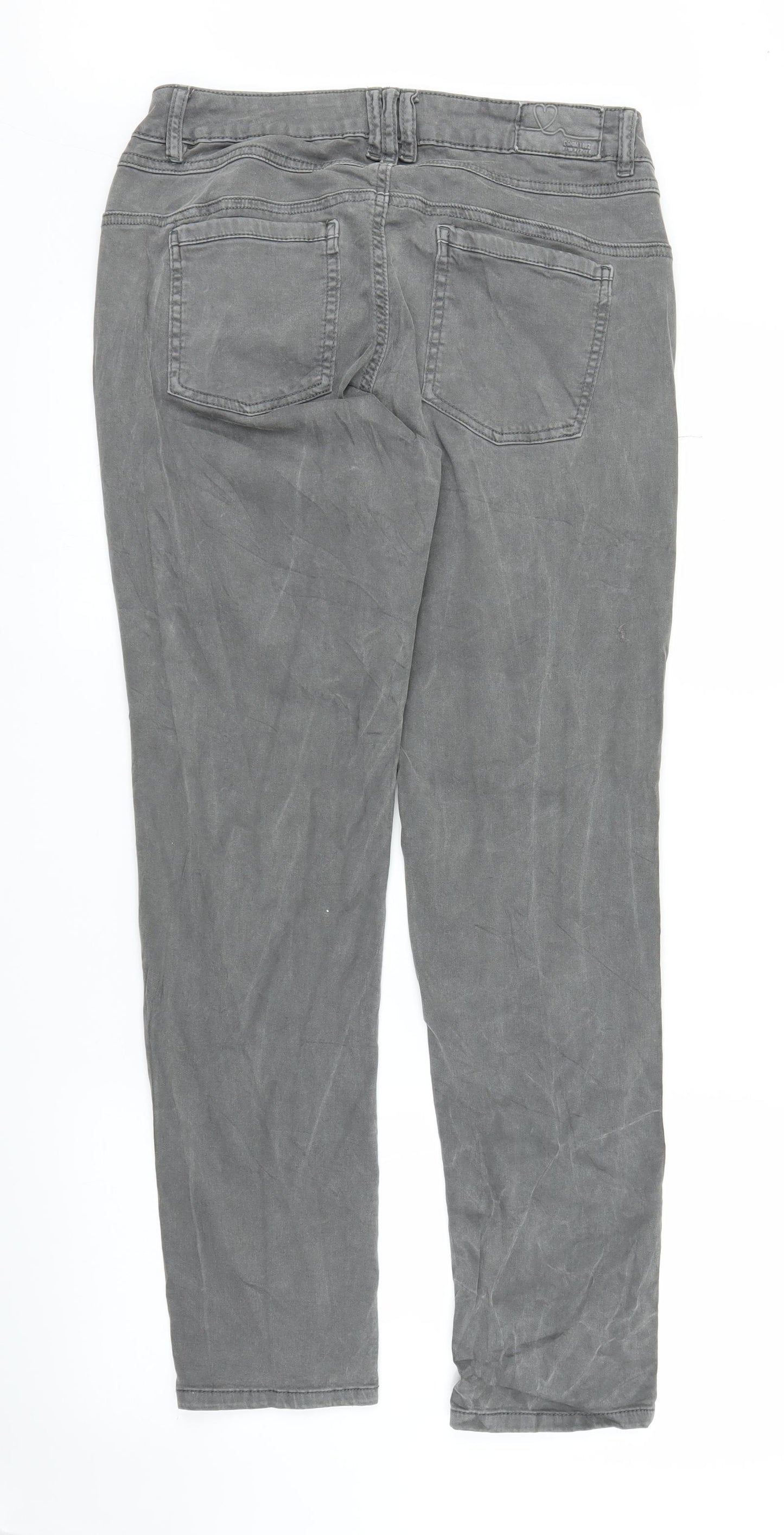 Be Yourself Womens Grey  Denim Straight Jeans Size 16 L28 in
