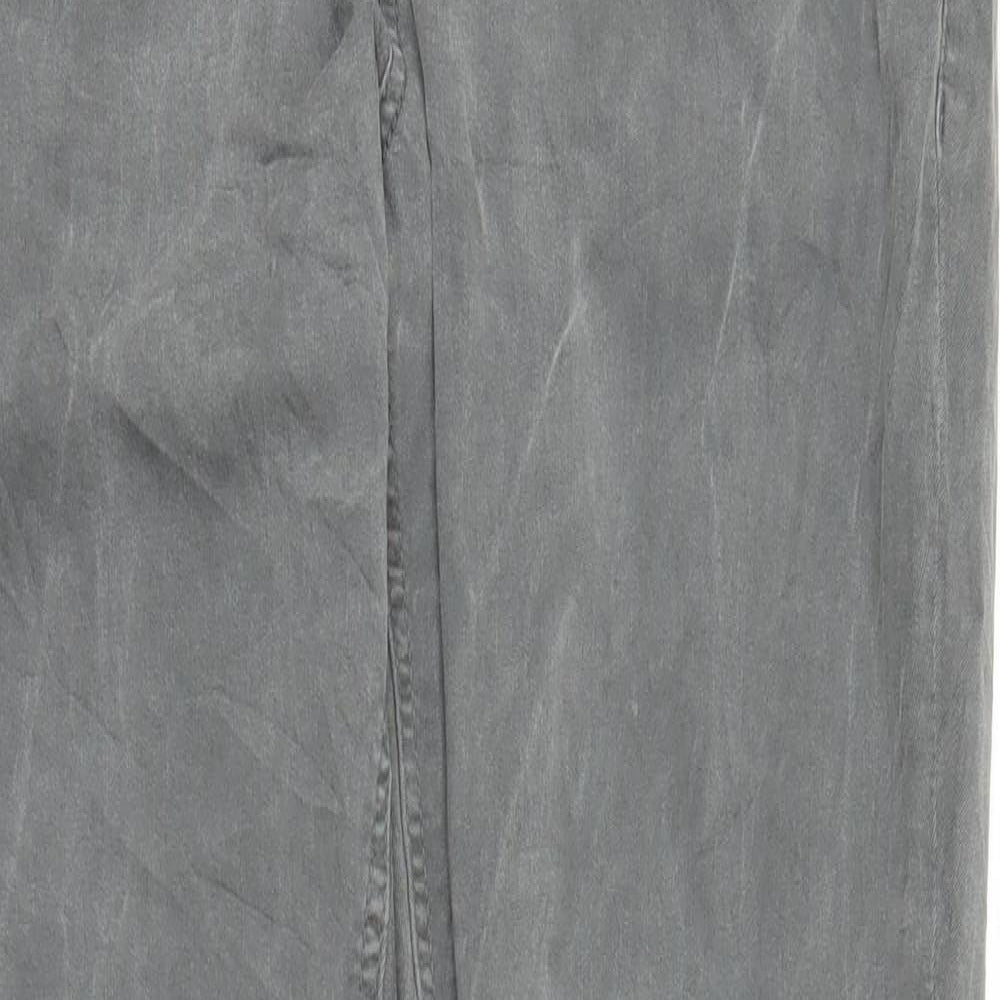Be Yourself Womens Grey  Denim Straight Jeans Size 16 L28 in