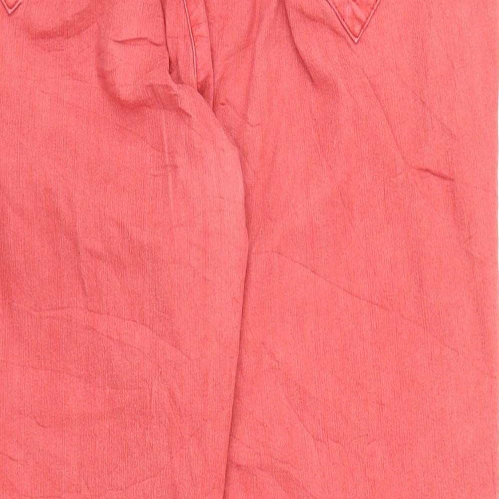 ZERRES Womens Red  Denim Cropped Jeans Size 16 L24 in