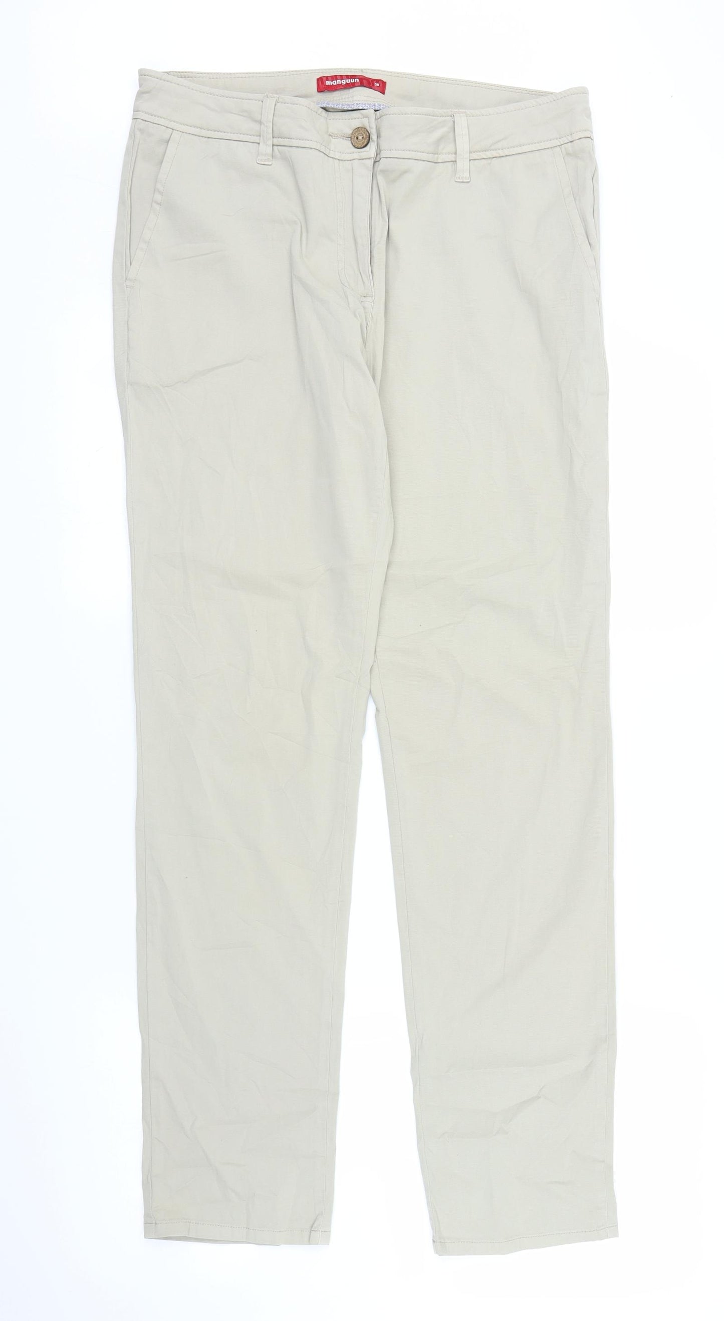 Mangunn Womens Beige   Carpenter Trousers Size 10 L30 in