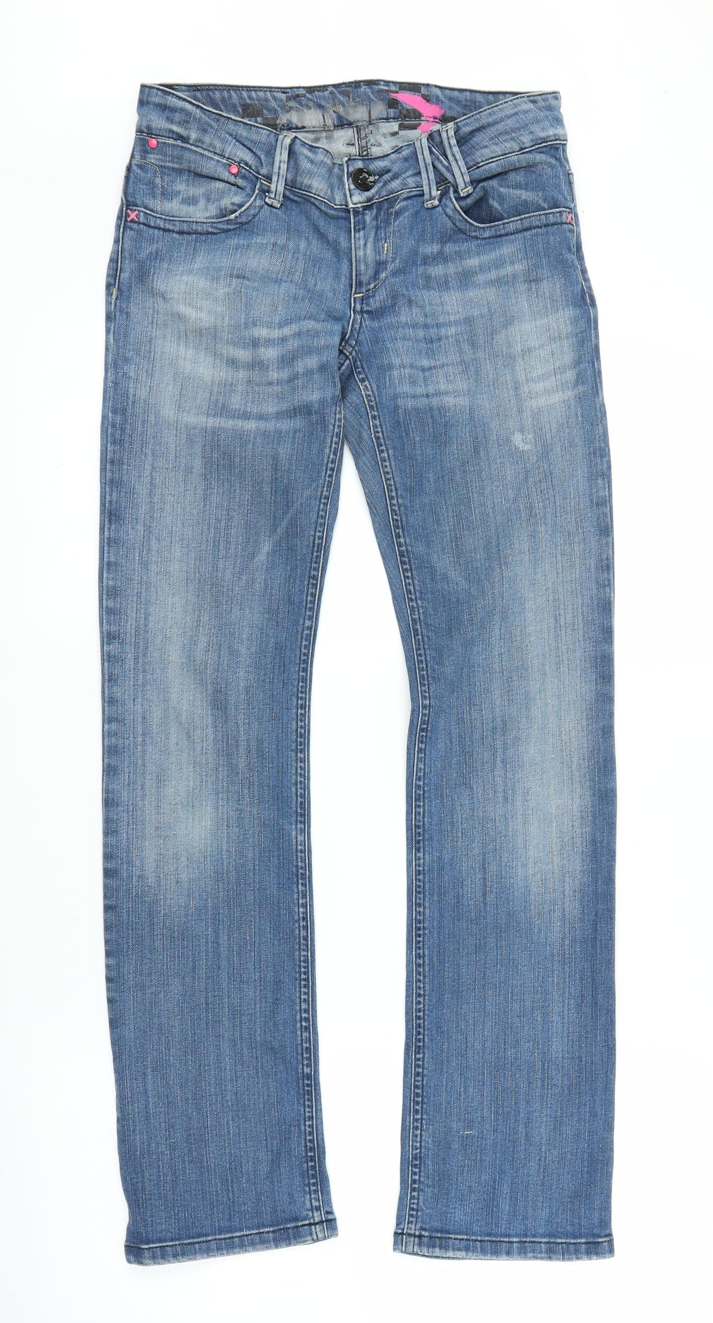 Only Womens Blue  Denim Straight Jeans Size S L28 in