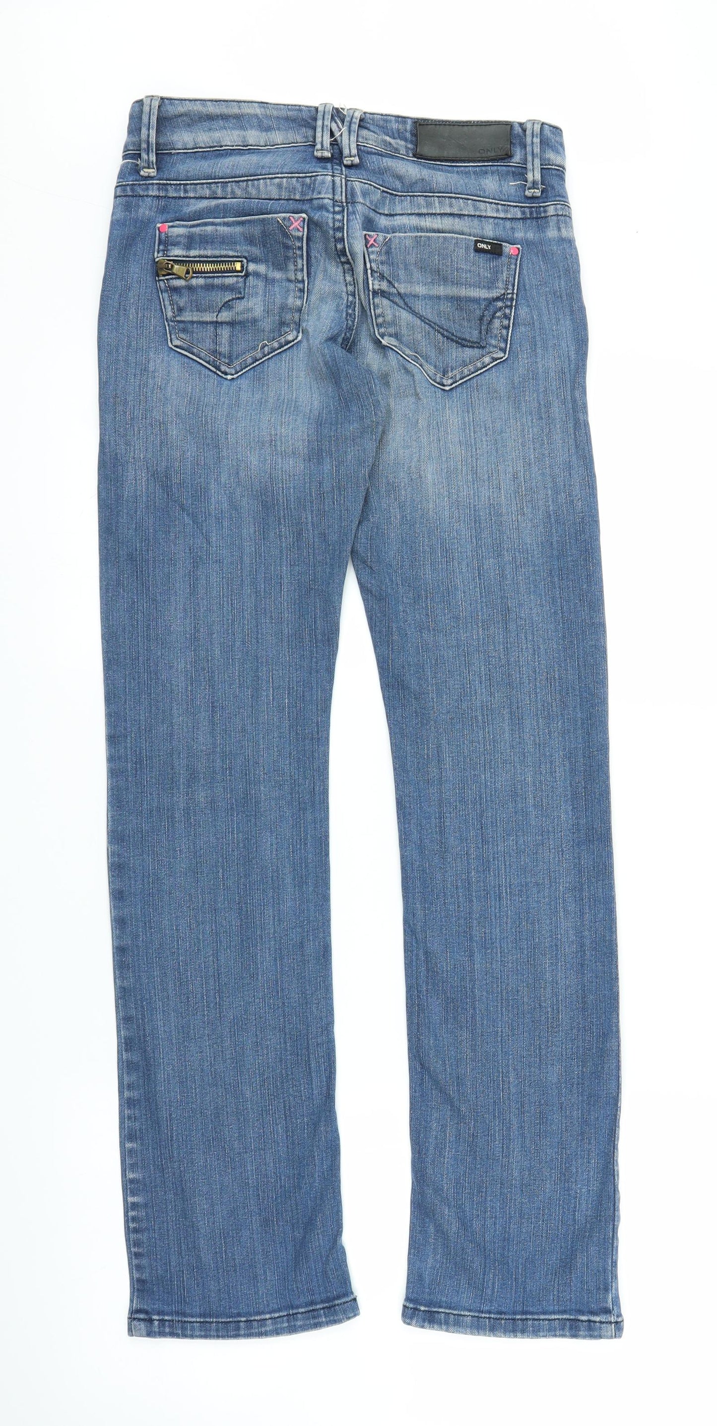 Only Womens Blue  Denim Straight Jeans Size S L28 in